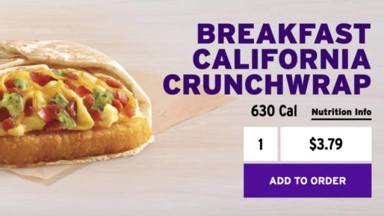 Taco Bell Rolls Out a New Breakfast Item With a California Twist
