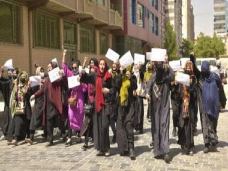 Afghan women protest against foreign recognition of Taliban ahead of UN summit