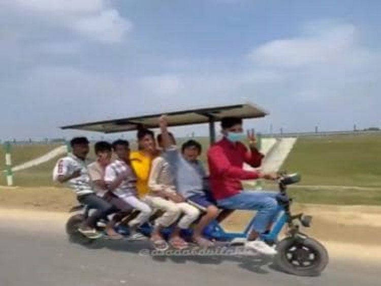 WATCH: Video of solar-powered 7-seater vehicle made from scrap wows Harsh Goenka