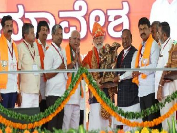 Karnataka Election: 'Congress created ecosystem to peddle lies,' says PM Modi in Shivamogga