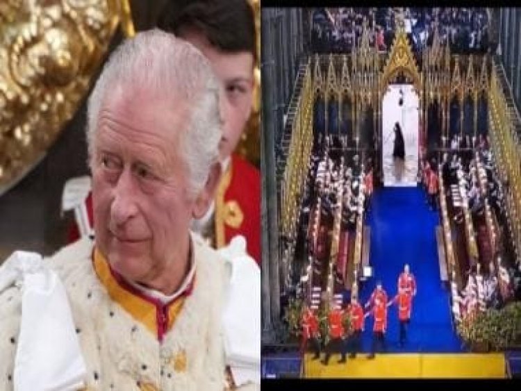 What is the spooky figure video that went viral at King Charles III's coronation?