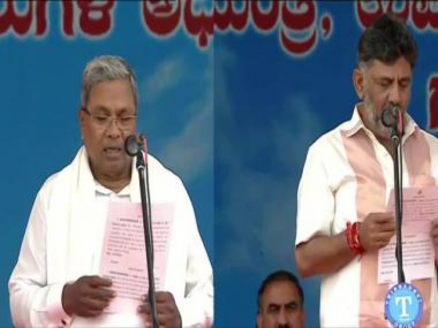 Siddaramaiah sworn in as Chief Minister of Karnataka, DK Shivakumar becomes Dy CM