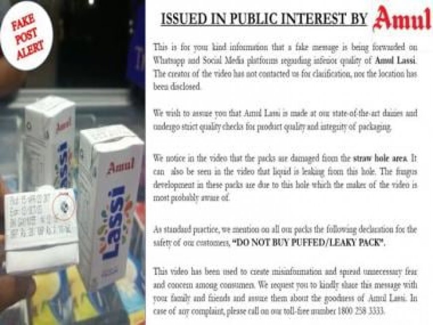 Fungus in lassi packs? Amul clarifies rumours as 'creating unnecessary fear'