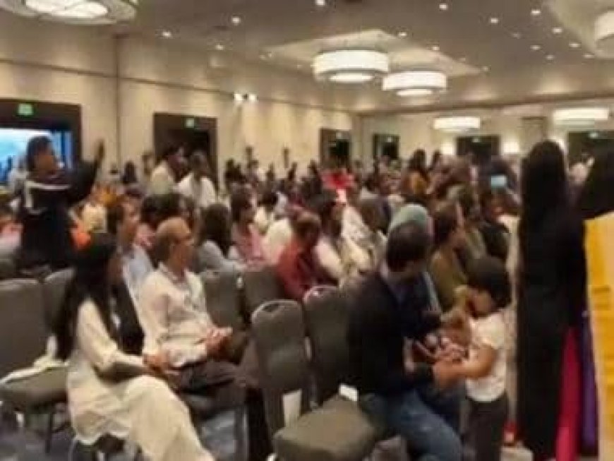 'At Rahul Gandhi's US event half the participants did not even stand up for national anthem', says BJP, releases video
