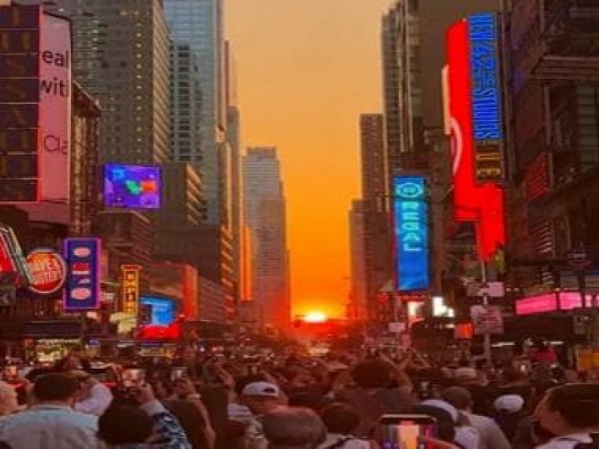 ‘Manhattanhenge’ illuminates New York City; take a look