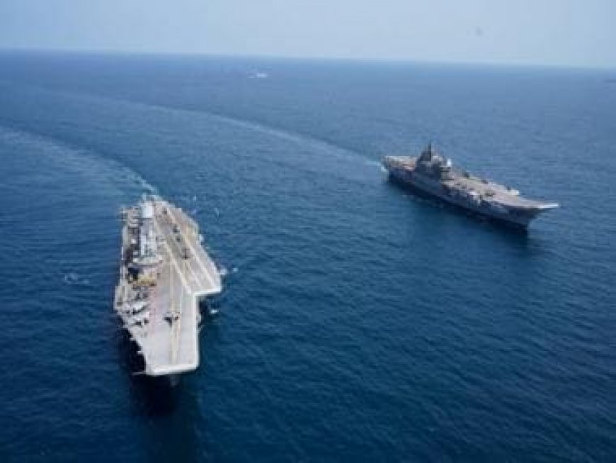 Indian Navy holds mega operation in Arabian Sea involving 2 aircraft carriers, submarines, over 35 combat planes