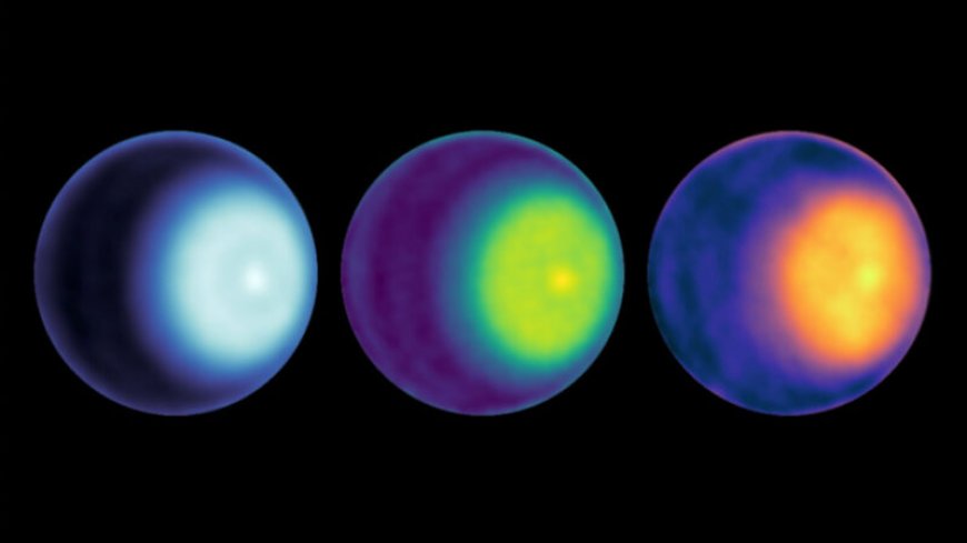 A cyclone has been spotted swirling over Uranus’ north pole for the first time
