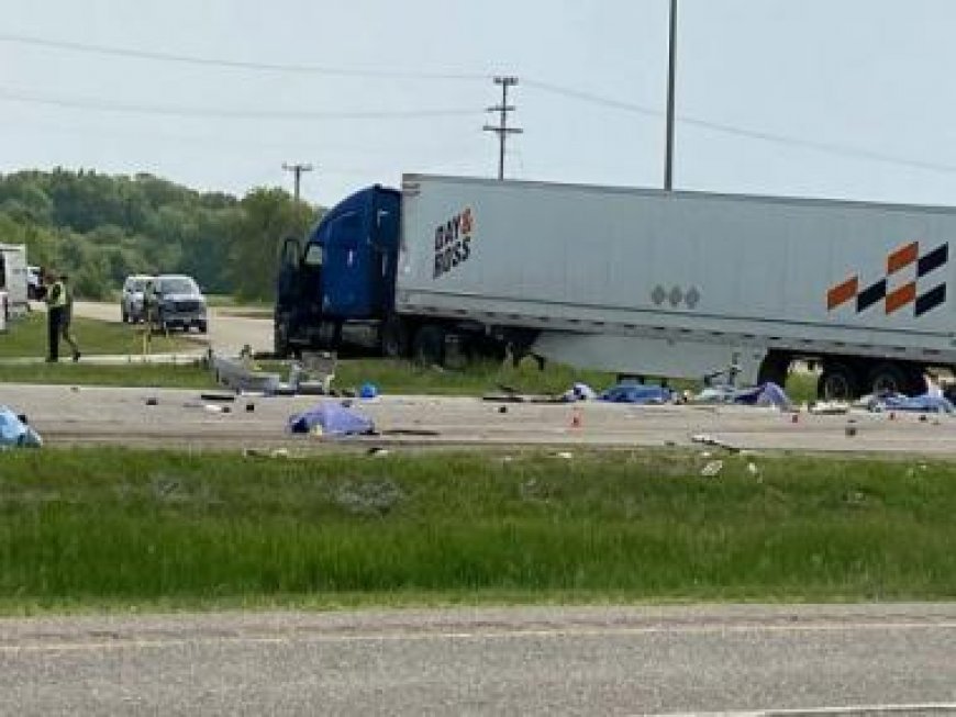 WATCH: 15 people, mainly seniors, killed when casino-bound bus collides with semi-truck in Canada