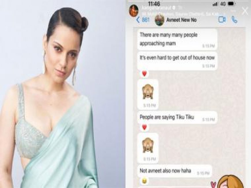 Kangana Ranaut's leaked chats with Avneet Kaur reveal heartwarming exchange on 'Tiku Weds Sheru' success