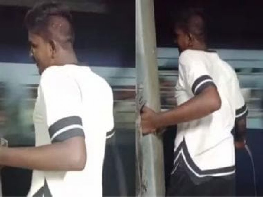 Video of man striking passengers of another moving train using a belt goes viral; railway officials take action
