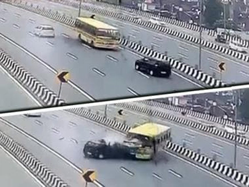 WATCH | School bus-SUV collide on Delhi-Meerut Expressway, children among 6 dead