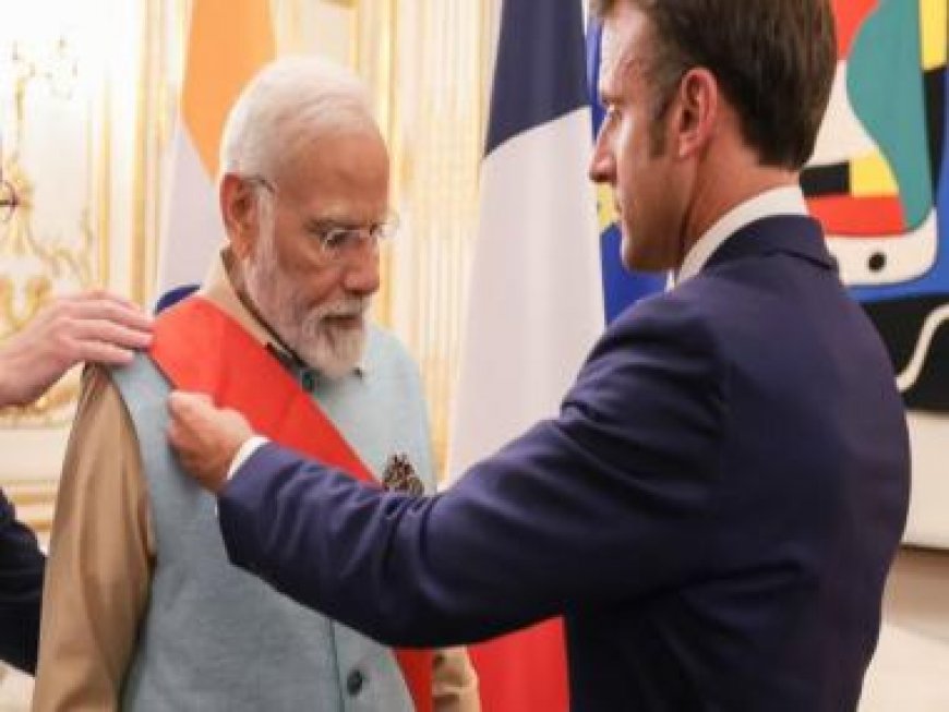 Modi becomes first Indian PM to be conferred with France's highest civilian award Grand Cross of the Legion of Honour
