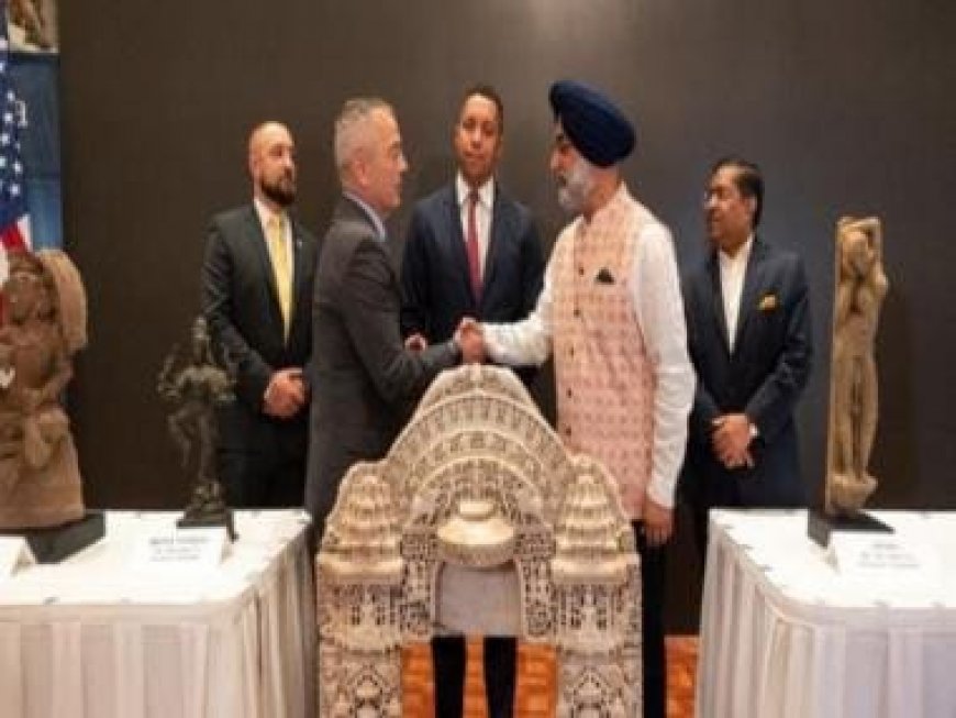 Indian consulate in New York holds repatriation ceremony for trafficked antiquities handed over by US