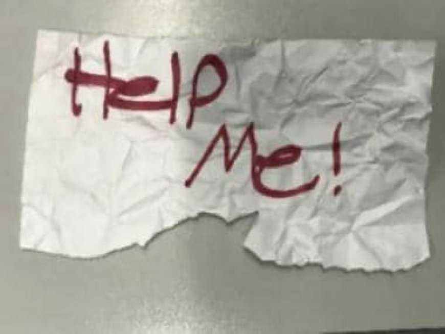 Help Me! 13-yr-old girl rescued after flashing handwritten sign from kidnapper's car