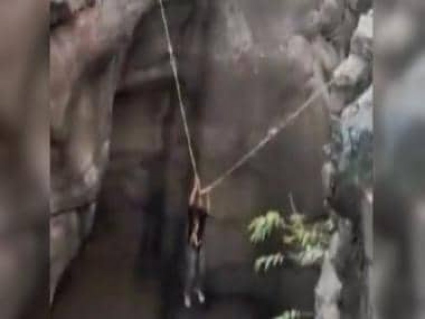 WATCH: Maharashtra man falls into waterfall while taking selfie, rescue video goes viral