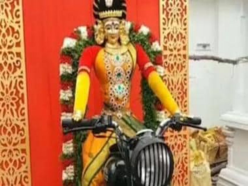 At THIS temple in Tamil Nadu, a touch of modernity places Goddess Muthumari on a bike