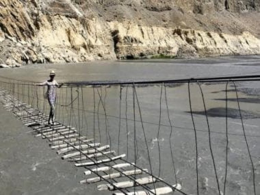 WATCH | Travel blogger walks on 'world's most dangerous foot bridge in Pakistan'