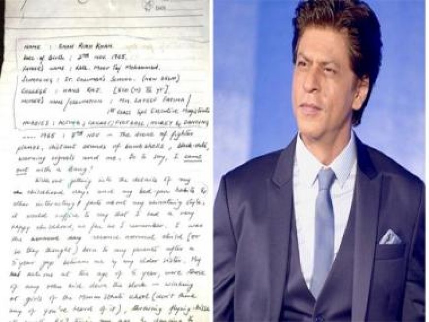 Shah Rukh Khan's handwritten essay from college goes viral, fans drop reactions