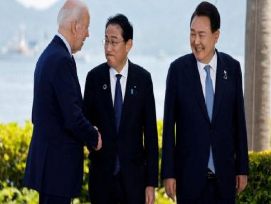 At Camp David, US, South Korea and Japan condemn China, agree to deepen military ties
