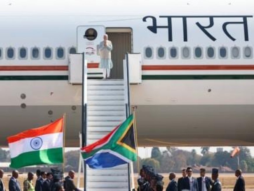 BRICS Summit 2023: PM Modi lands in Johannesburg, meets Indian diaspora| WATCH