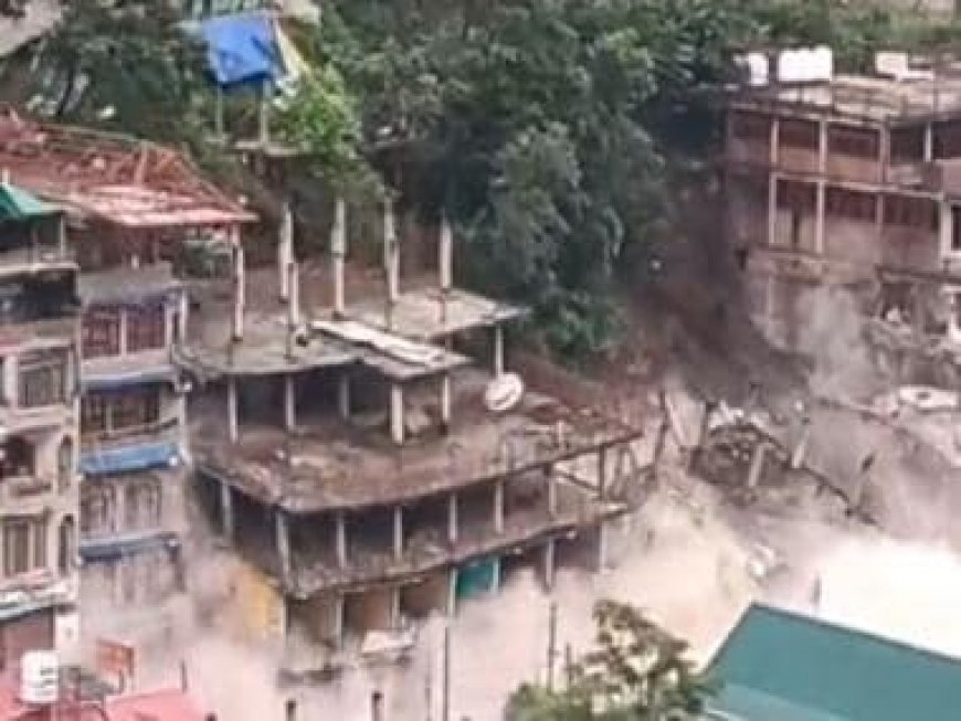 WATCH: Several houses collapse after massive landslide in Himachal's Kullu; many feared trapped