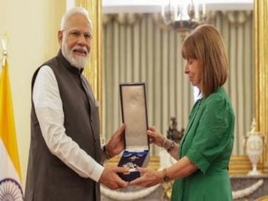 PM Modi Greece Visit LIVE Updates: PM Modi conferred with the Grand Cross of the Order of Honour by Greek President