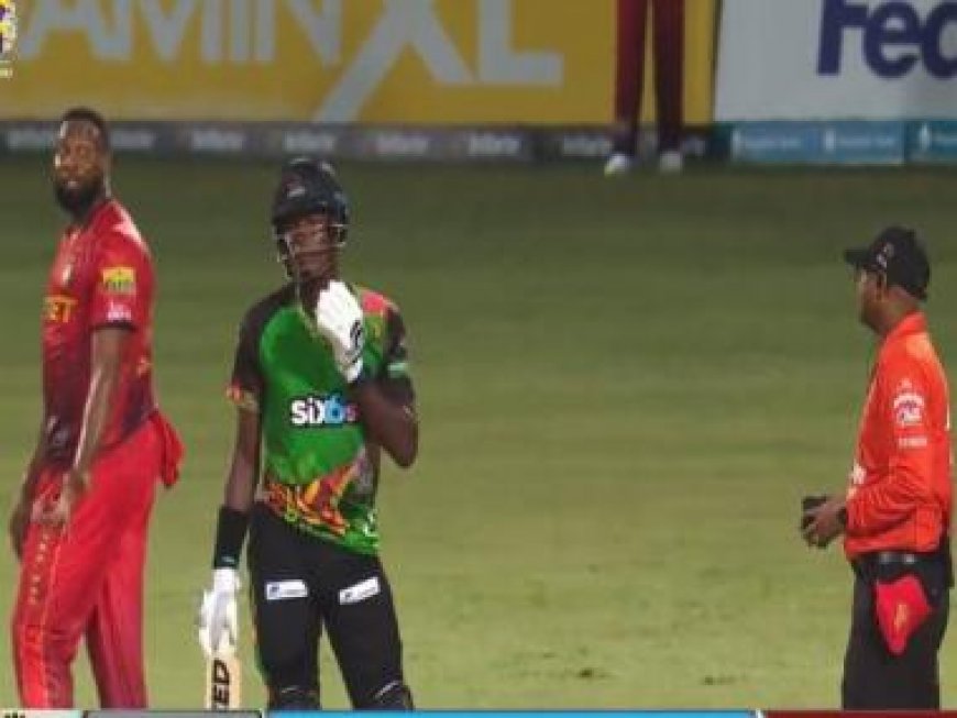 Watch: Trinbago Knight Riders get first red card in CPL as Sunil Narine leaves the field