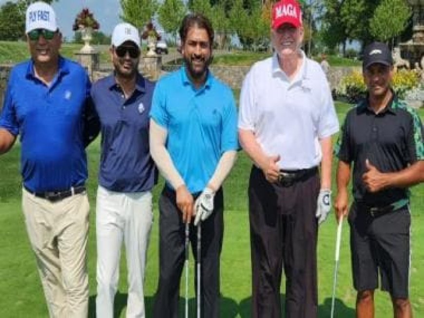 Watch: MS Dhoni plays golf with former US president Donald Trump in US