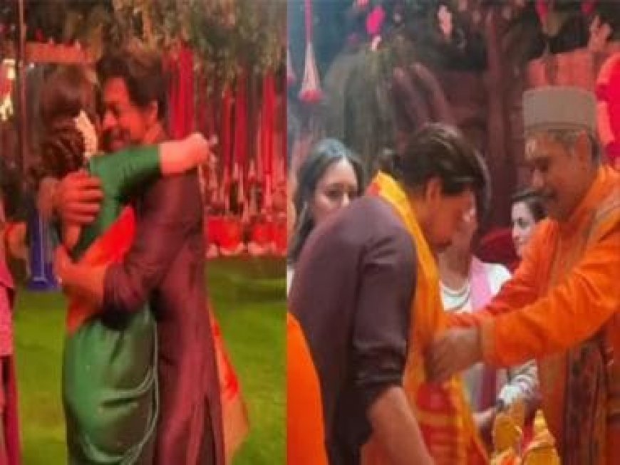 Shah Rukh Khan and Nita Ambani jump with joy seeing each other at the Ambanis' Ganpati celebrations; video goes viral