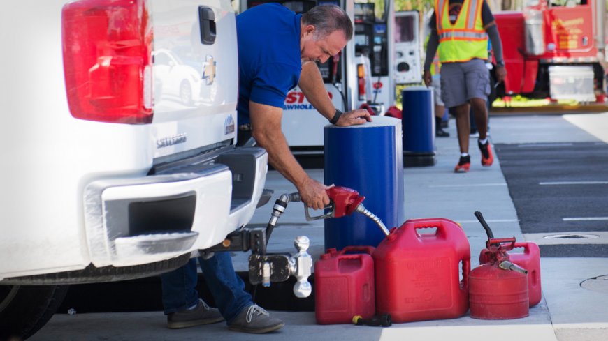 Gasoline prices are falling -- for now