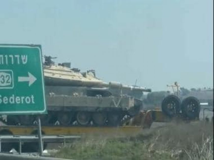 Israel sends tanks to Gaza border, settlements near fence evacuated