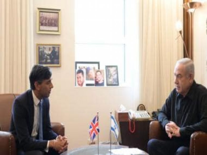 Israeli Prime Minister Benjamin Netanyahu holds private meeting with his British counterpart Rishi Sunak