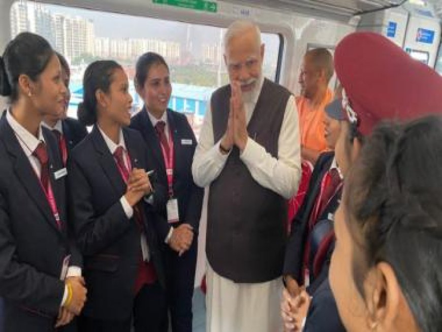 WATCH: PM Modi buys first ticket of Delhi-Ghaziabad-Meerut RRTS Corridor, interacts with co-passengers