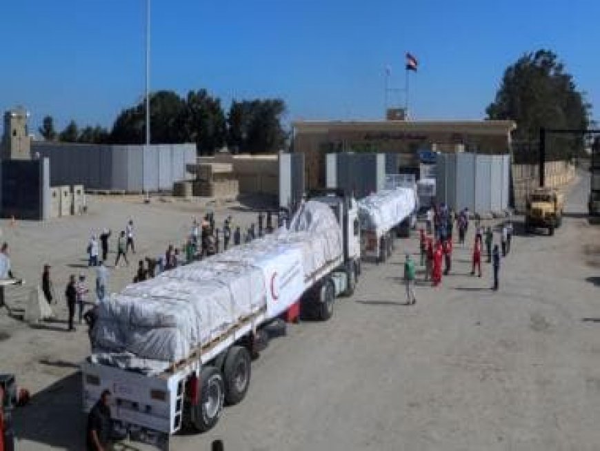 Israel- Hamas War: Aid trucks enter Egypt’s Rafah border crossing with Gaza Strip