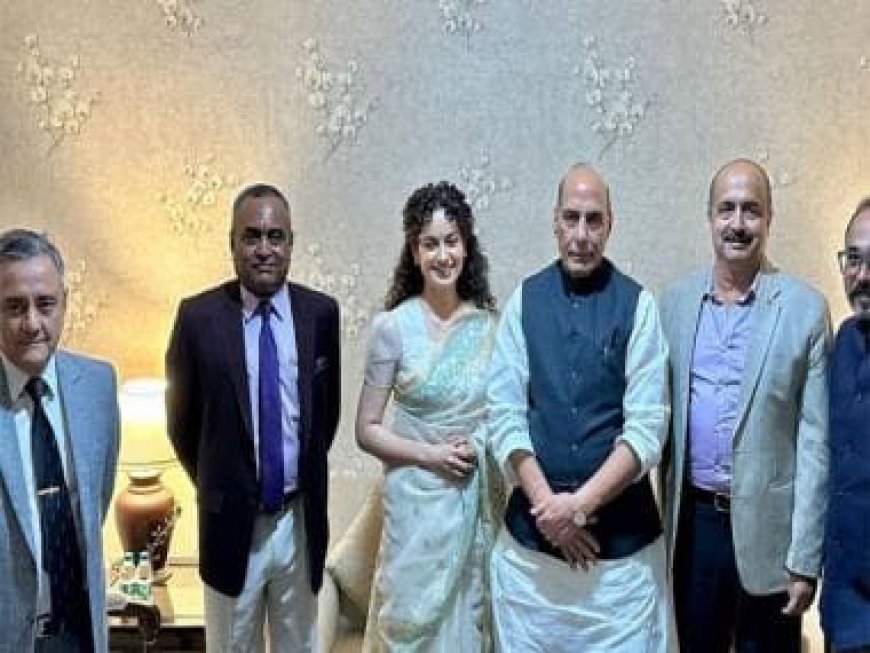 Kangana Ranaut holds special screening of 'Tejas' for Defence Minister Rajnath Singh and Indian Air Force dignitaries