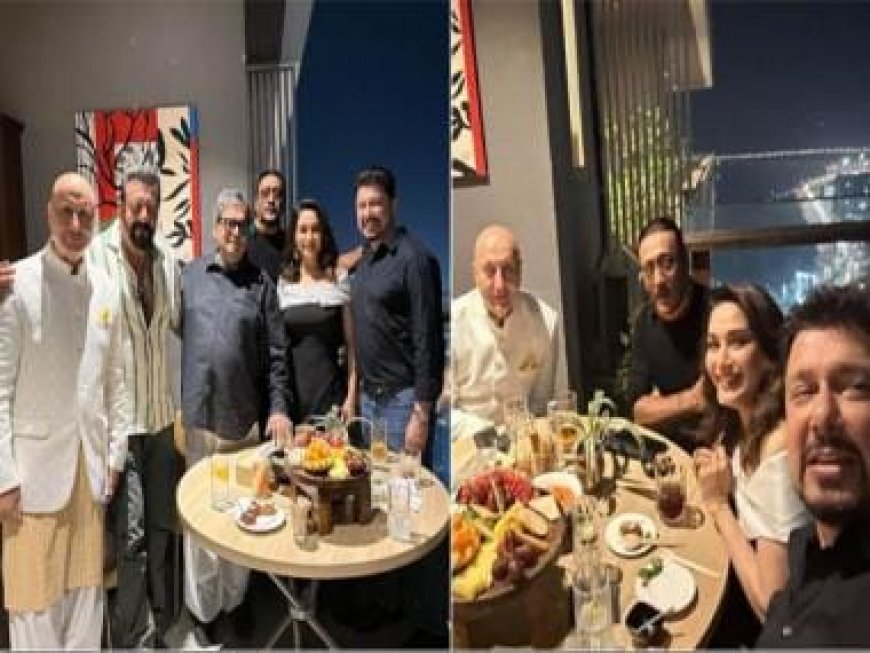 Khalnayak reunion: Madhuri Dixit, Sanjay Dutt, Jackie Shroff meet Subhash Ghai for his wedding anniversary