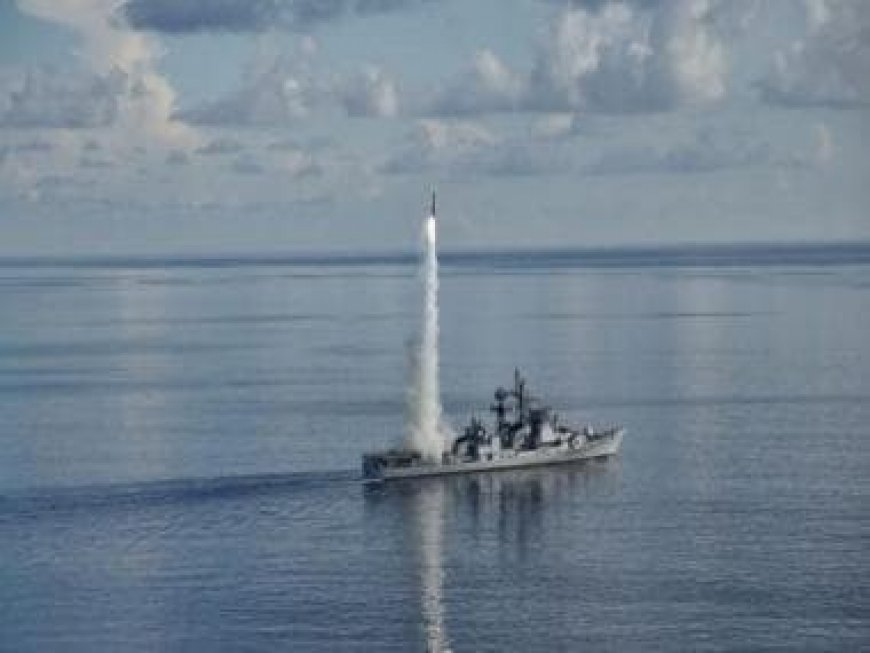Indian naval destroyer tests BrahMos missile from warship in Bay of Bengal