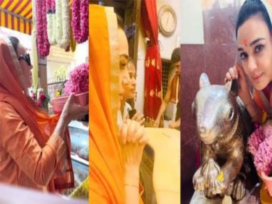 Preity Zinta nails her ethnic look on Karwa Chauth, visits Siddhivinayak temple; see post