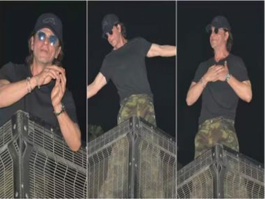 Shah Rukh Khan greets fans from Mannat's rooftop at midnight on 58th birthday, asks them to go and sleep