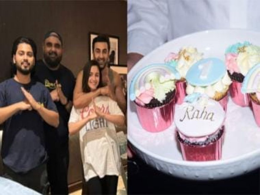 Ranbir Kapoor-Alia Bhatt treat paps with cake, muffins on daughter Raha's first birthday, watch video