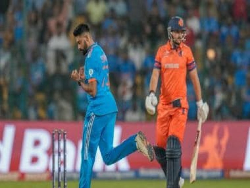 India vs Netherlands LIVE Score Cricket World Cup 2023: NED 225/8; Van der Merwe dismissed by Jadeja