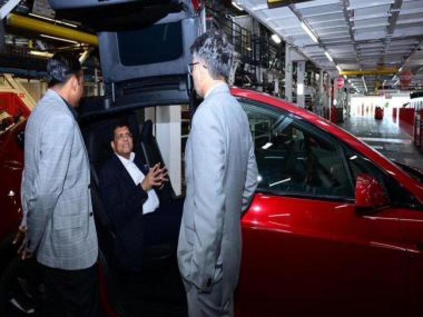 Tesla to double imports from India, reveals Piyush Goyal during visit to Elon Musk’s EV Factory