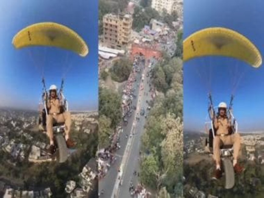 Eyes in the sky: Gujarat police uses paramotoring for surveillance from above | WATCH