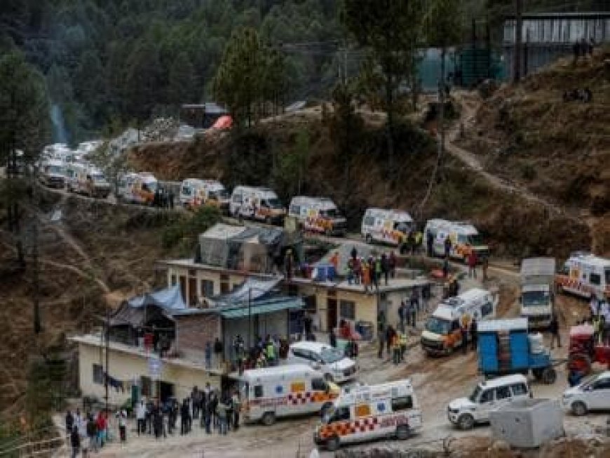 41 ambulances on standby outside tunnel to take workers to hospital