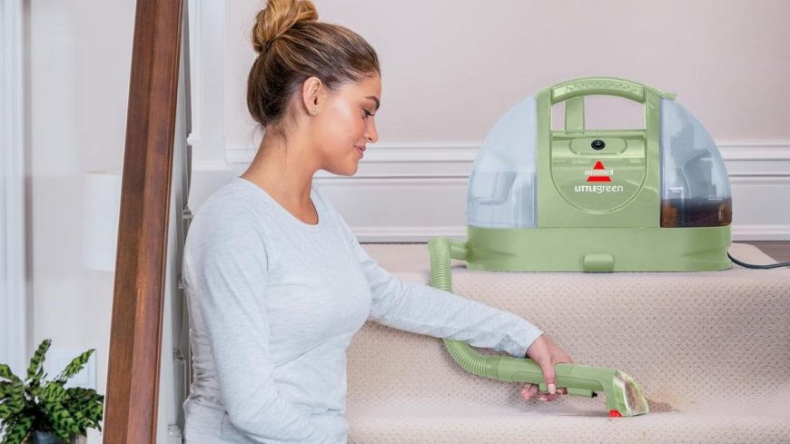 Bissell's famous Little Green Machine keeps my white couch clean despite four pets, and it's on sale on Amazon