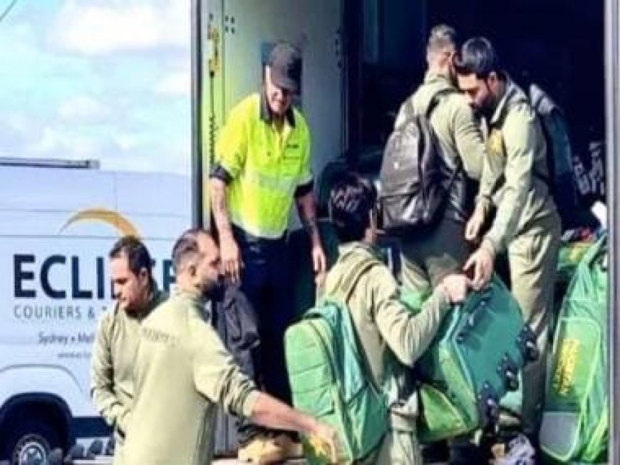 Pakistan players load luggage into a truck on arriving in Australia for Test series; Watch video