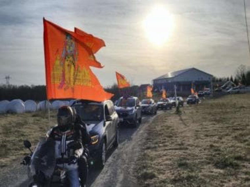 Washington: Hindu Americans hold car rally to celebrate Ram Temple inauguration in Ayodhya