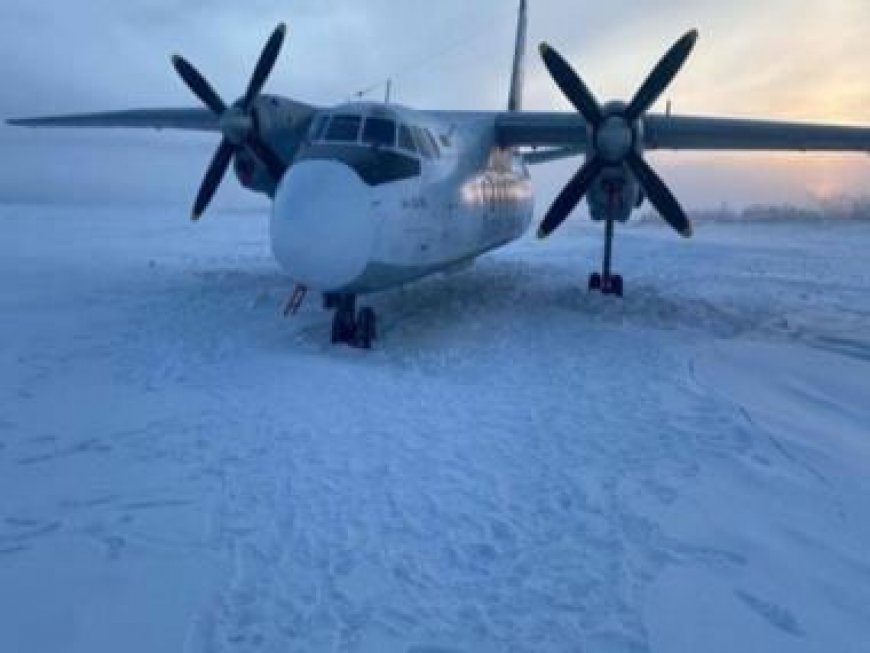 Russian plane with 34 onboard lands on frozen river