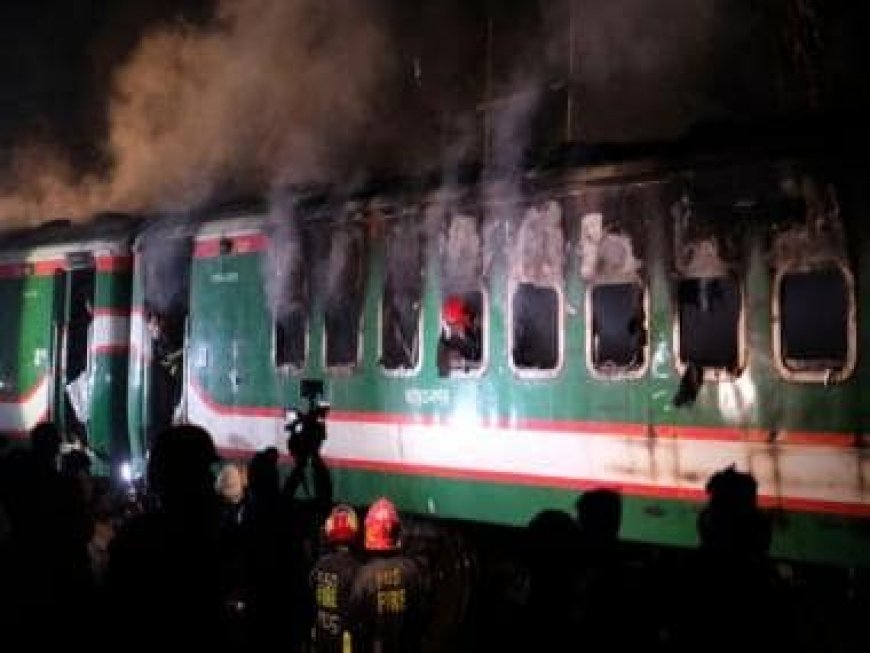 Two children among 5 killed as Benapole Express train set on fire in Bangladesh's Dhaka