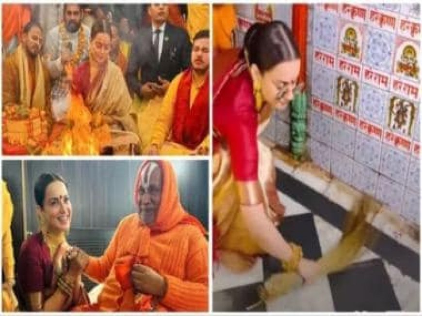 WATCH: Kangana Ranaut sweeps the floor at Ayodhya's Hanuman Garhi Temple, talks about the arrival of 'King of Ayodhya'